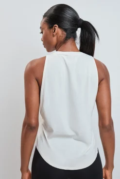 Camiseta técnica sin mangas blanco