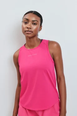 Camiseta técnica sin mangas rosa
