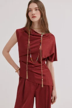 Carolyn. Blusa fluída satinada