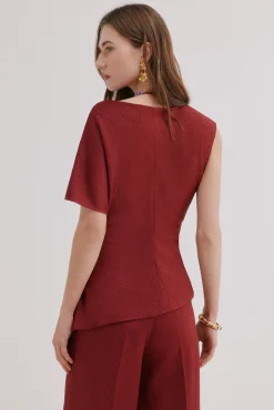 Carolyn. Blusa fluída satinada