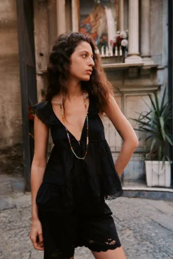Celeste. Blusa fluida