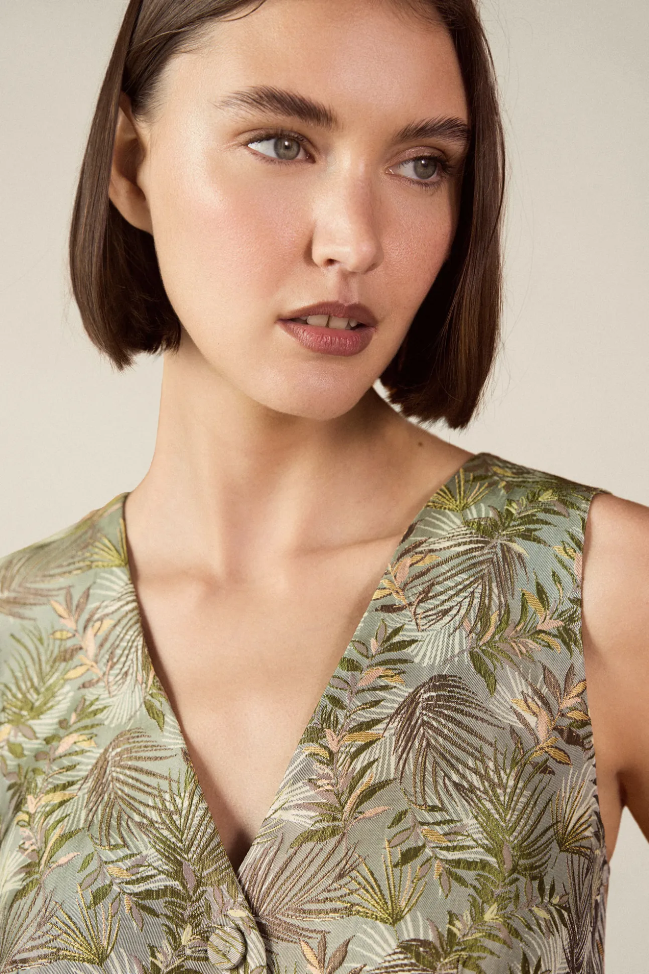 Chaleco de jacquard
