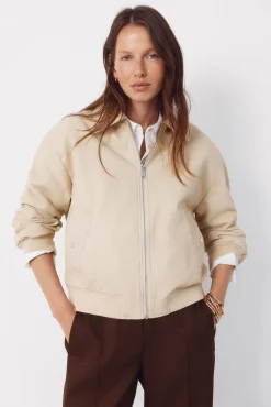 Chaqueta bomber efecto piel