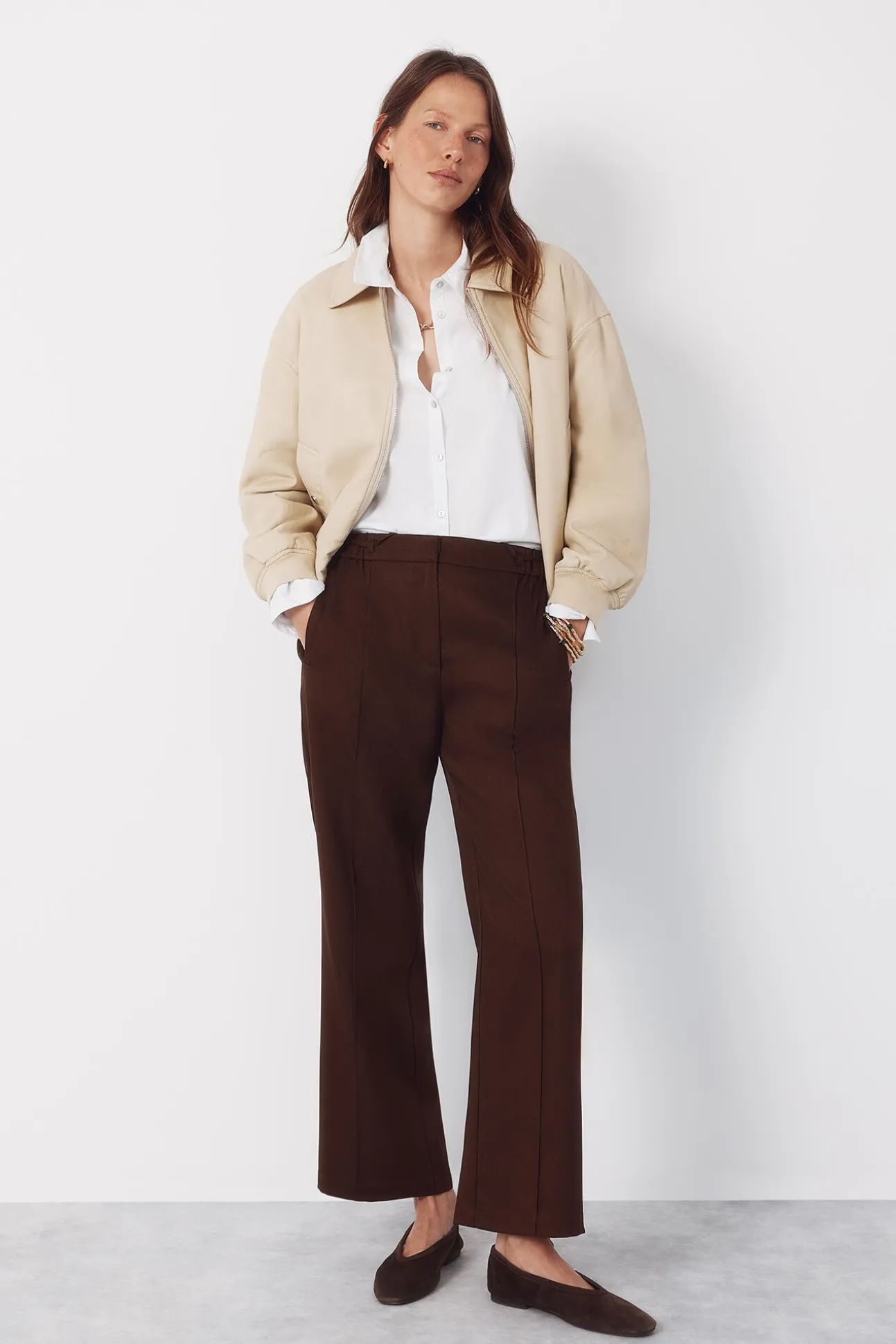 Chaqueta bomber efecto piel