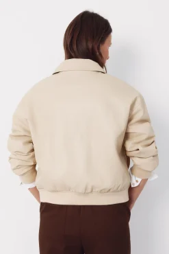 Chaqueta bomber efecto piel