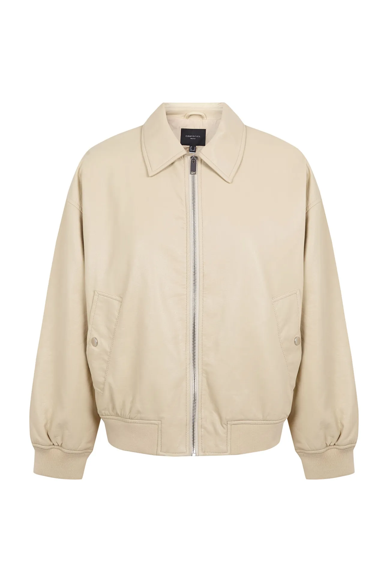 Chaqueta bomber efecto piel