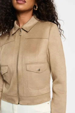 Chaqueta corta antelina