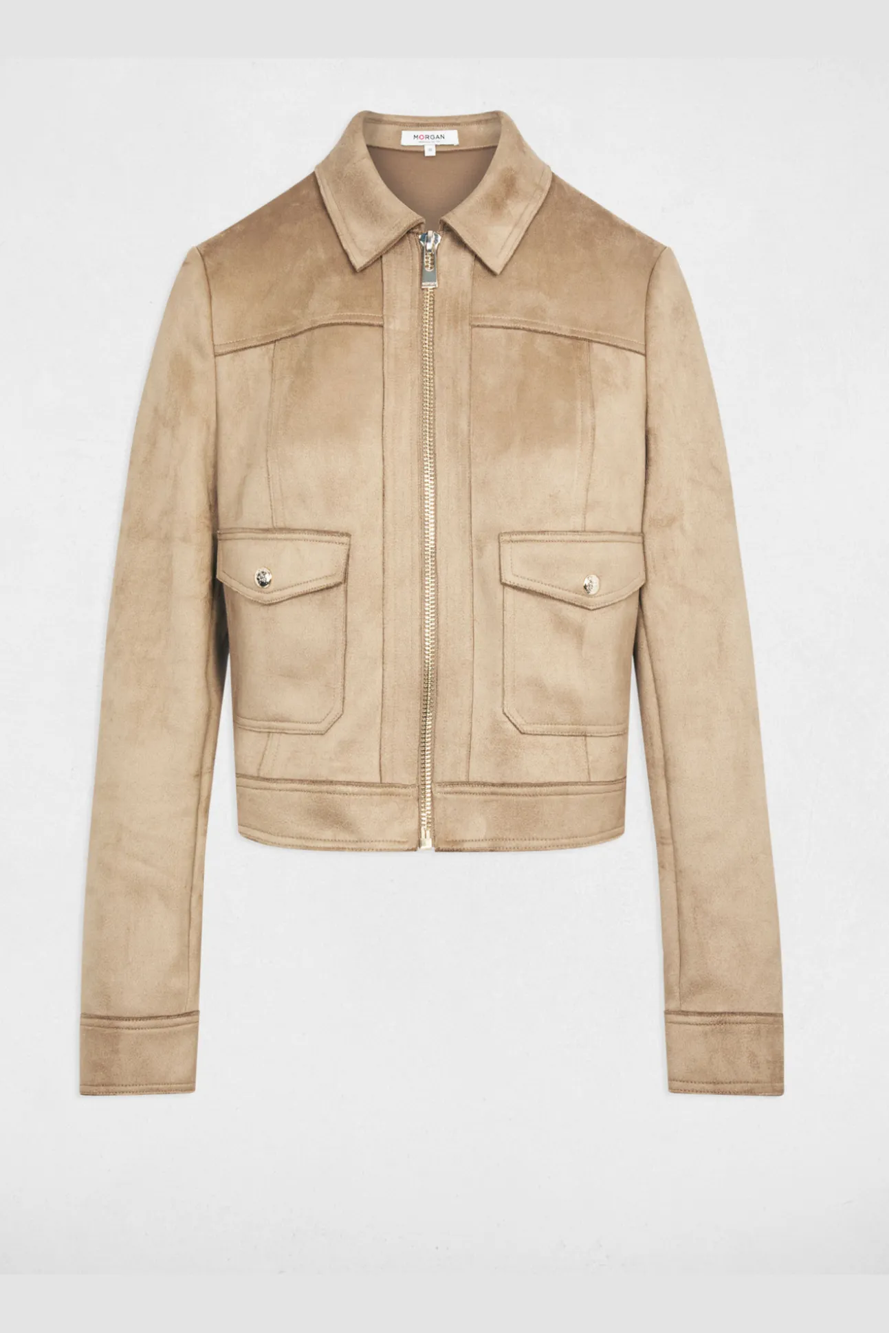 Chaqueta corta antelina