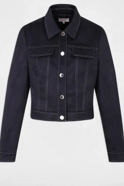 Chaqueta corta de ante