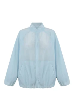 Chaqueta cortavientos azul