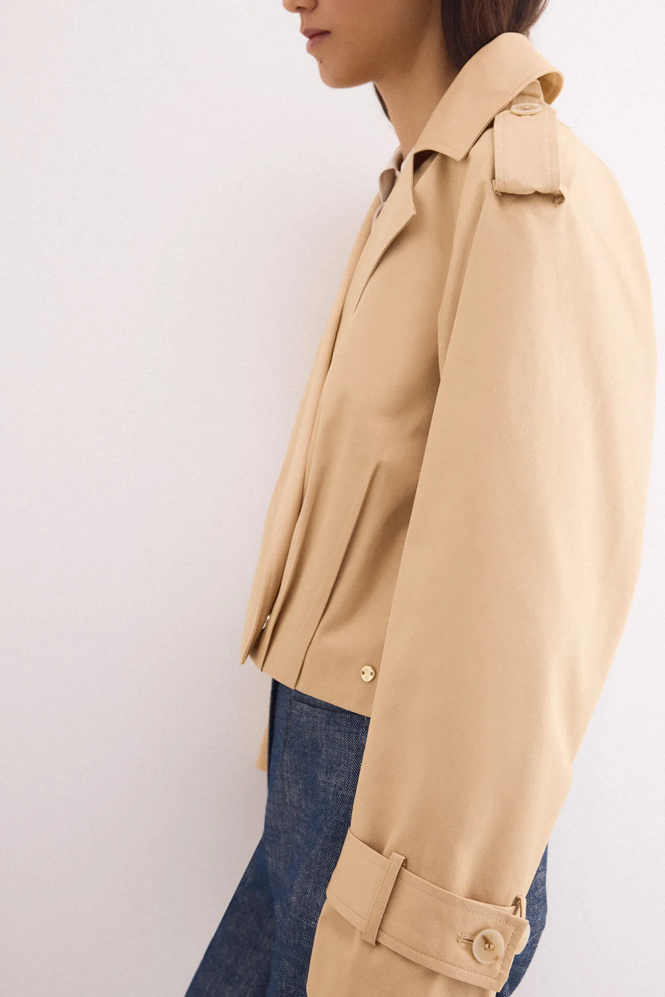 Chaqueta cruzada crop