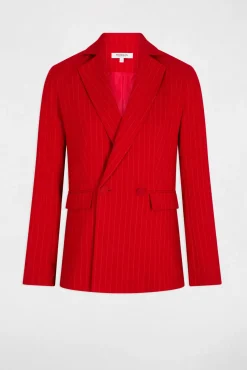 Chaqueta entallada de rayas