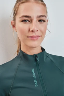Chaqueta entallada verde