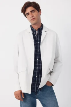 Chaqueta safari mezcla lino
