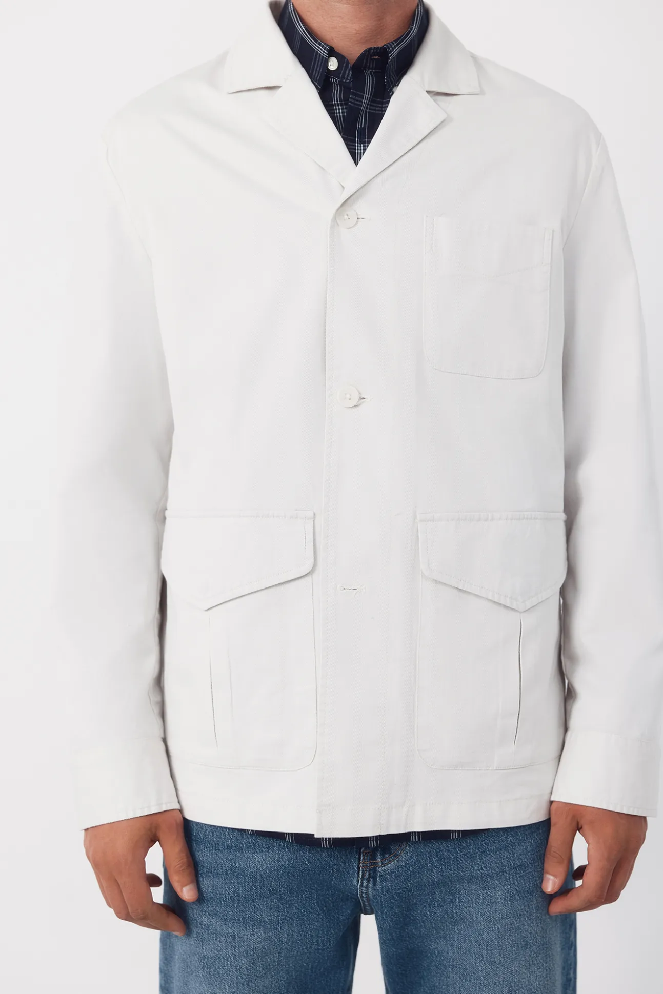 Chaqueta safari mezcla lino