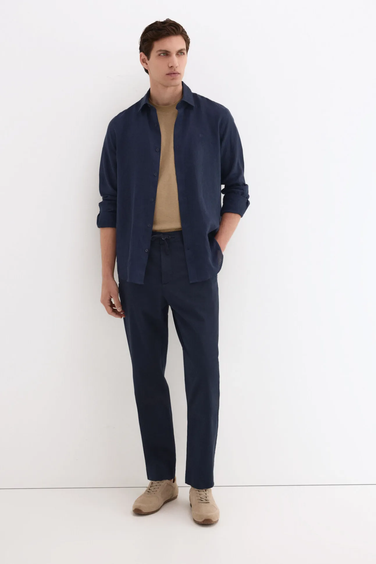 Chino estructura con cordones regular fit