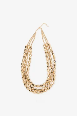 Collar abalorios dorado