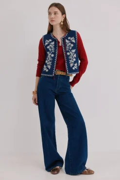 Edurne. Chaleco denim