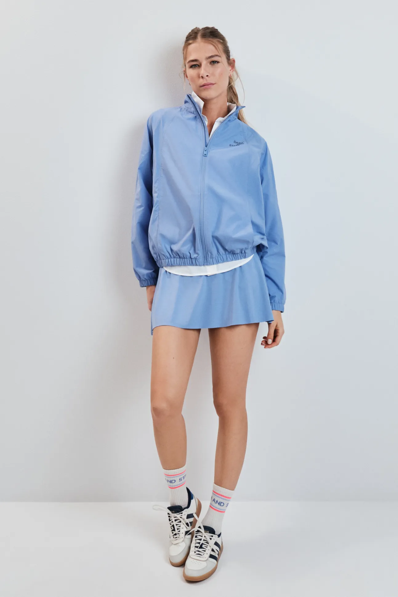 Falda malla interior azul