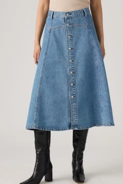 Falda vaquera midi