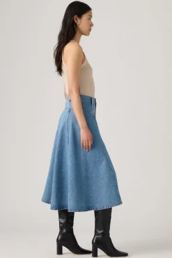 Falda vaquera midi