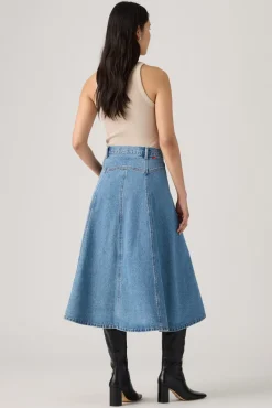 Falda vaquera midi
