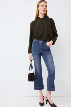 Jeans flare cropped