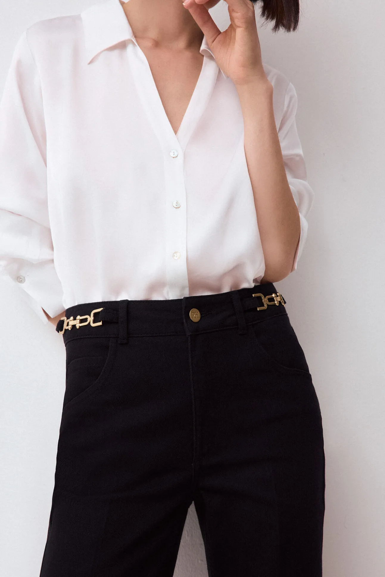 Jeans flare cropped