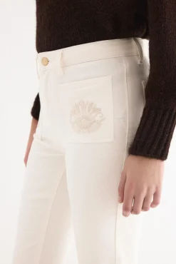 Jeans flare cropped