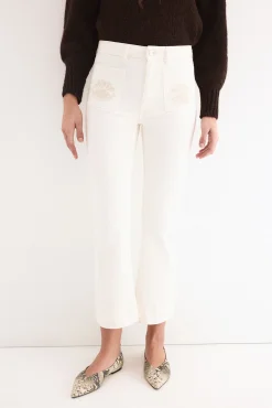Jeans flare cropped