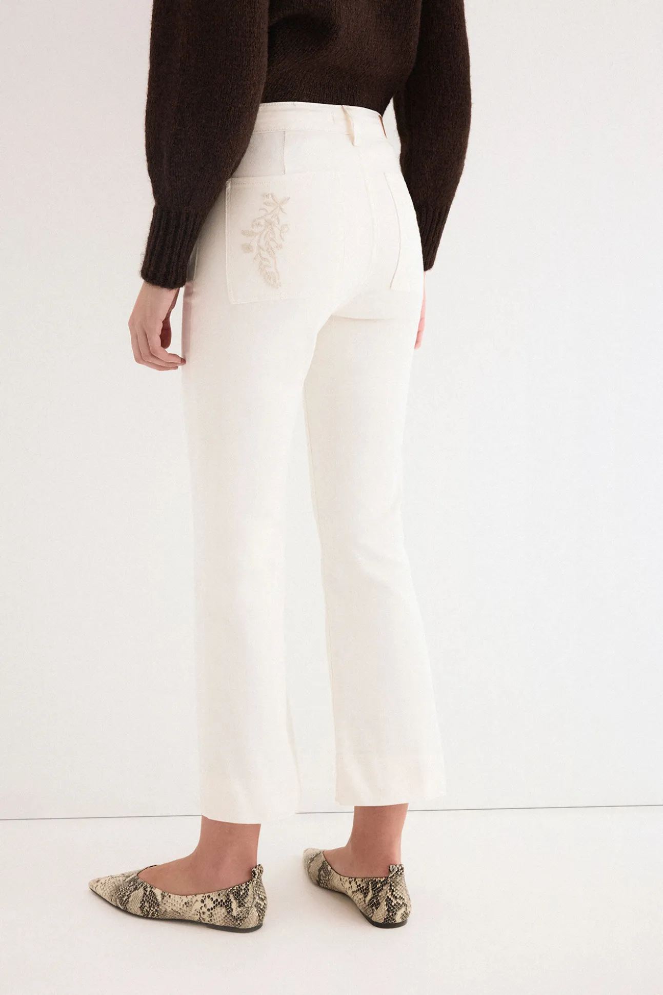 Jeans flare cropped