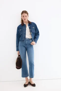 Jeans push up flare cropped