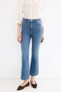 Jeans push up flare cropped