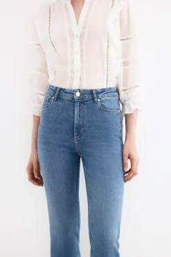 Jeans push up flare cropped