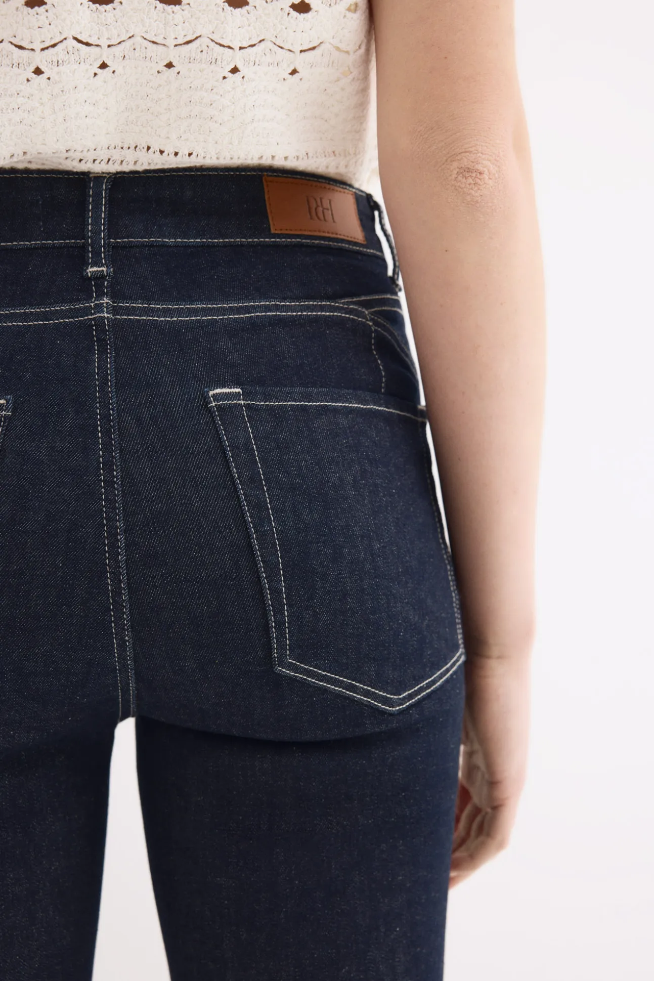 Jeans push up flare cropped