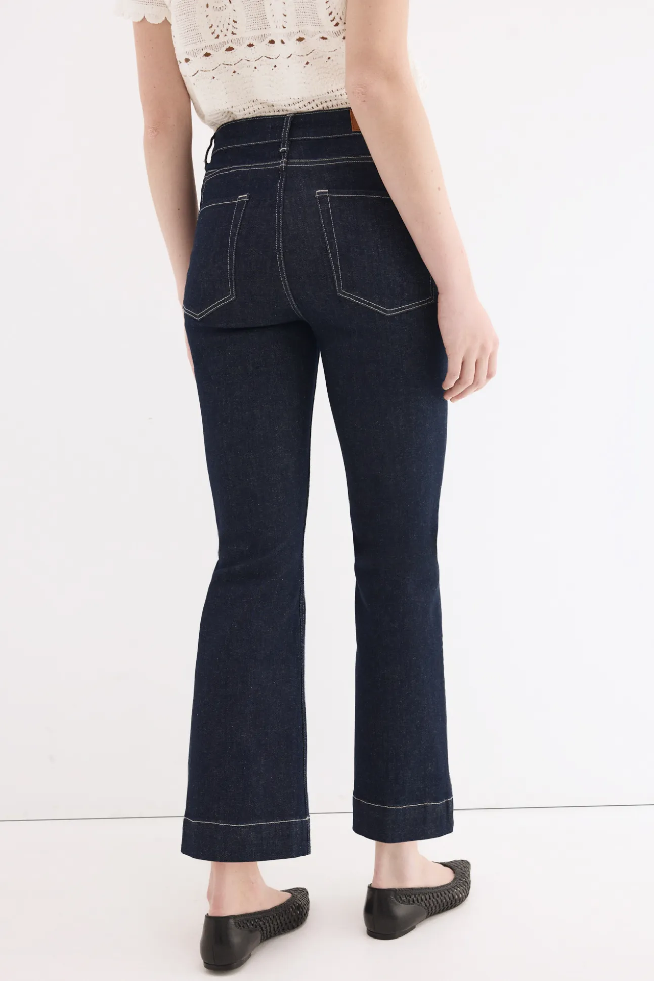 Jeans push up flare cropped