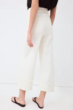 Jeans wide flare capri