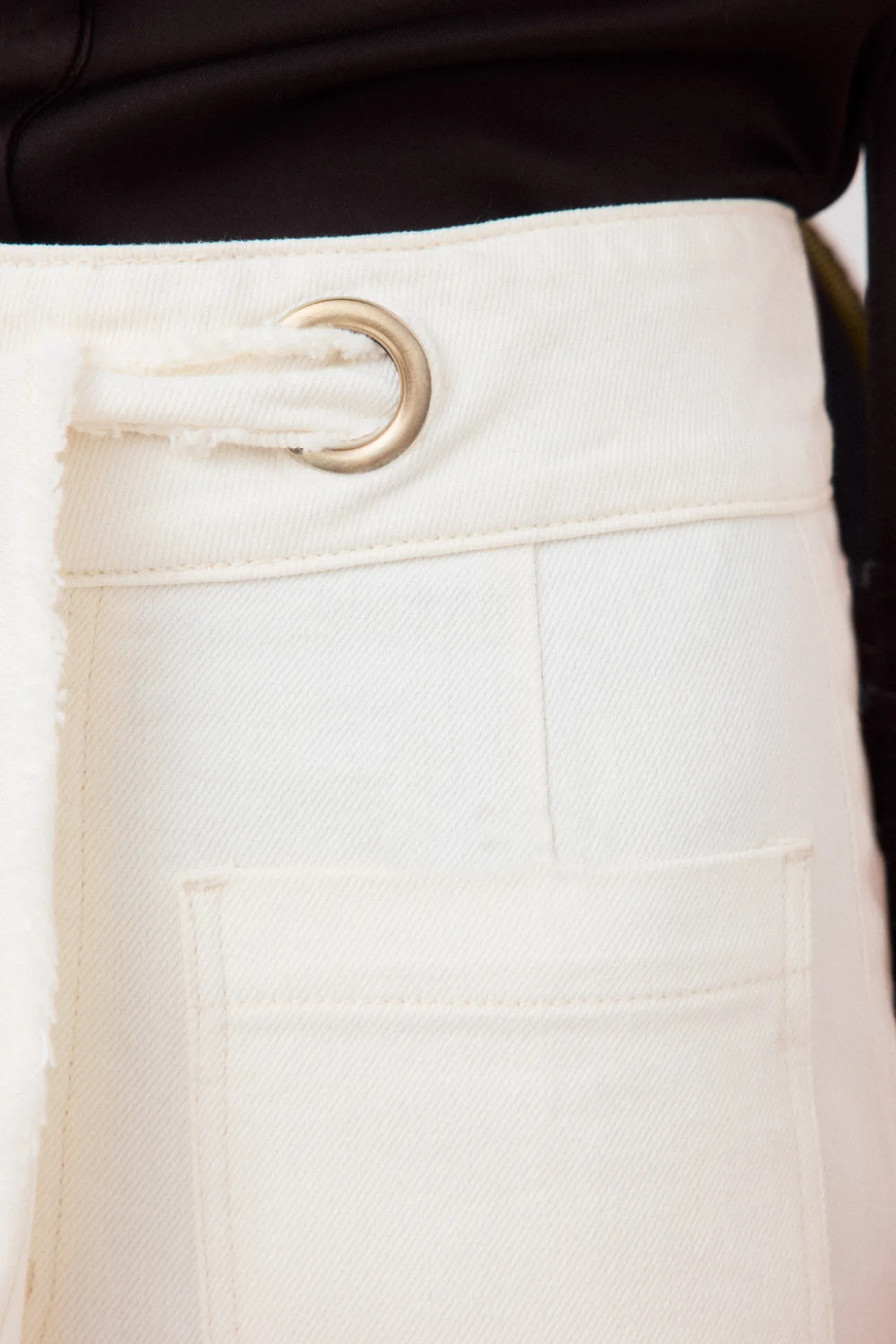 Jeans wide flare capri