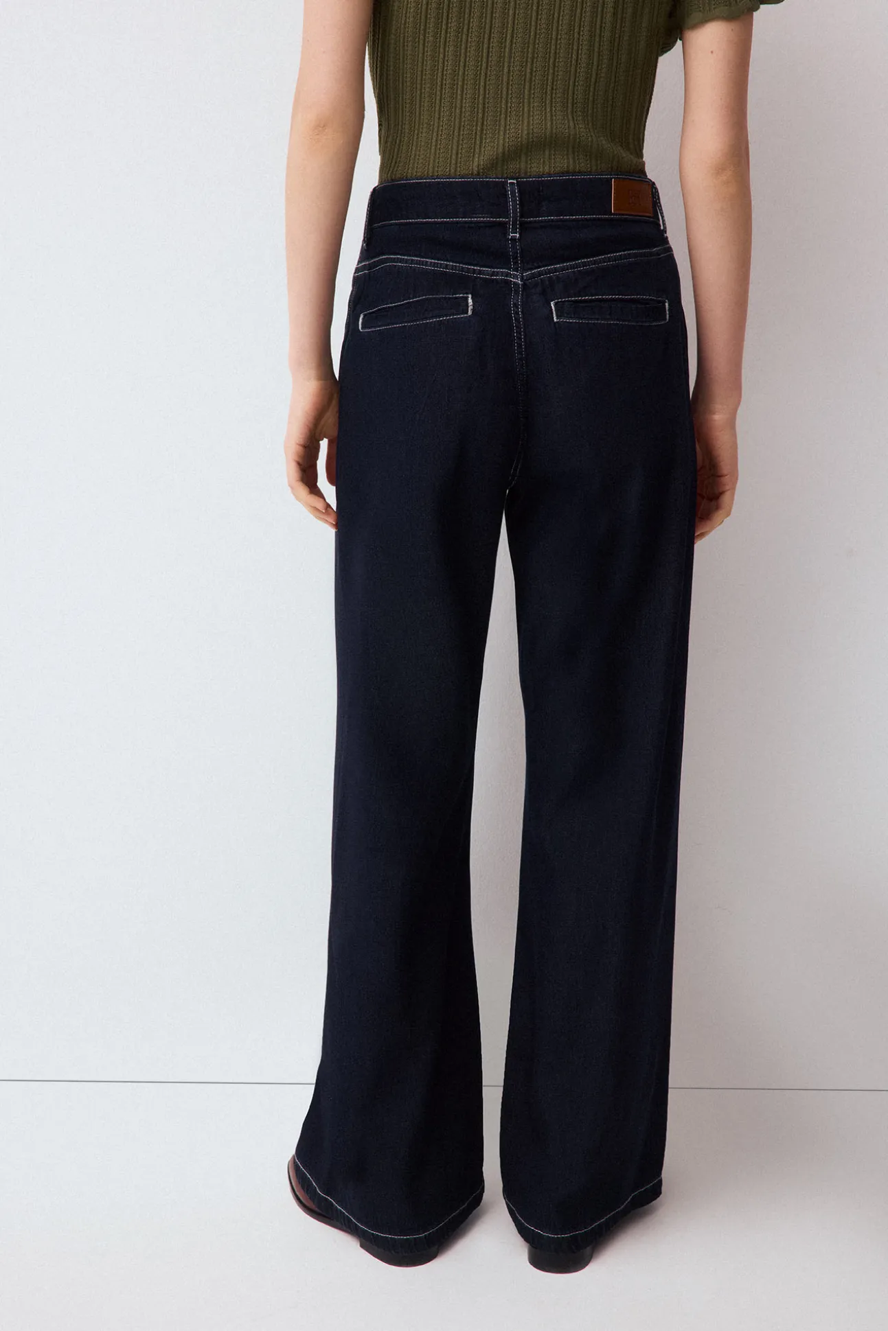 Jeans wide leg arch