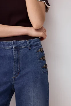 Jeans wide leg capri
