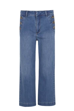 Jeans wide leg capri