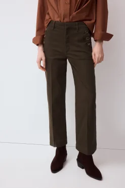 Jeans wide leg capri