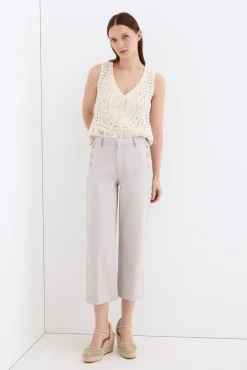 Jeans wide leg capri