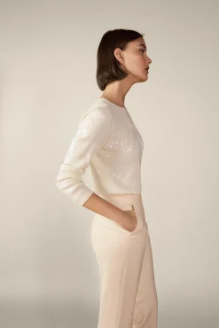 Jersey lentejuelas transparente