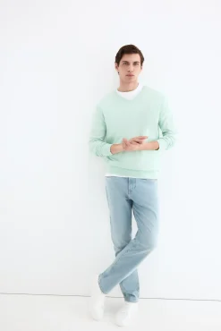 Jersey lino cuello pico fino
