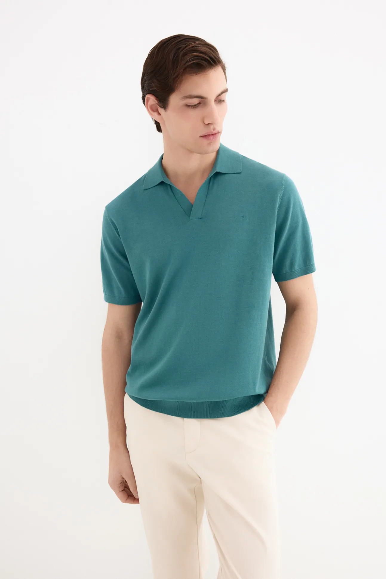 Jersey polo premium manga corta algodón