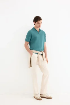 Jersey polo premium manga corta algodón