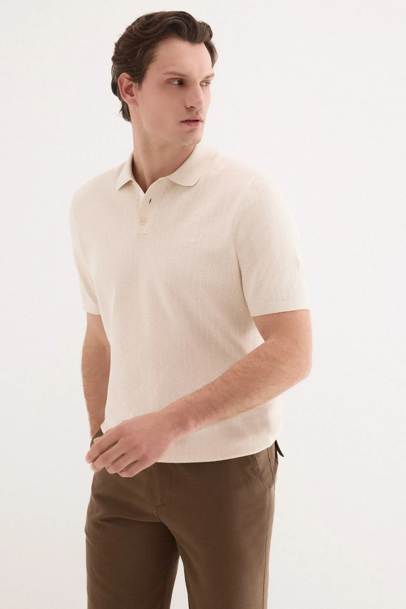 Jersey polo premium manga corta rayas