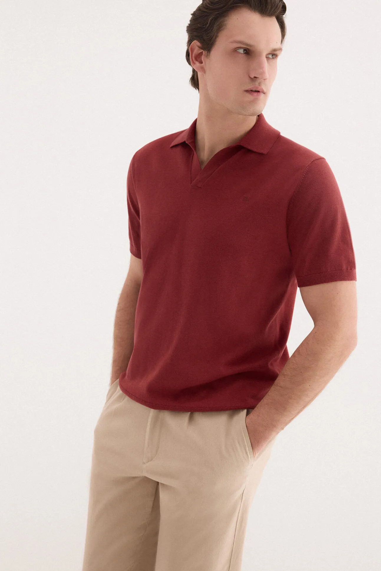 Jersey polo premium manga corta algodón