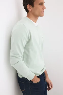 Jersey punto algodón premium cuello pico